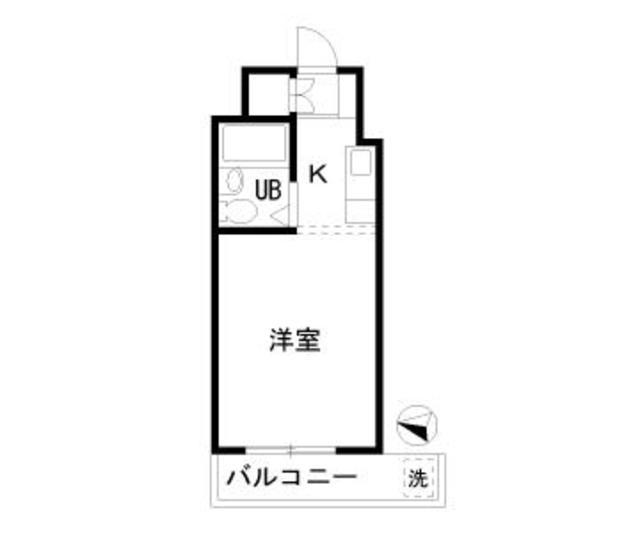 サウスフィリー(ワンルーム/3階)の間取り写真