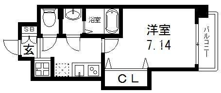 LUXE布施駅前(1K/10階)の間取り写真