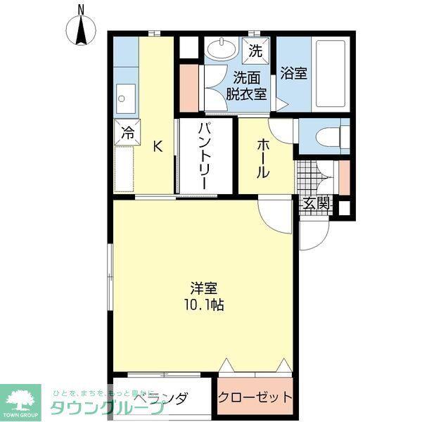 湘南新宿ライン高海 高崎問屋町駅 徒歩25分 2階建 築17年(1K/2階)の間取り写真