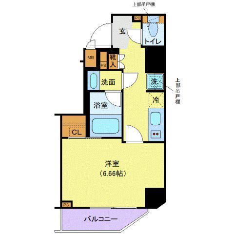 MAXIV浅草(1K/8階)の間取り写真