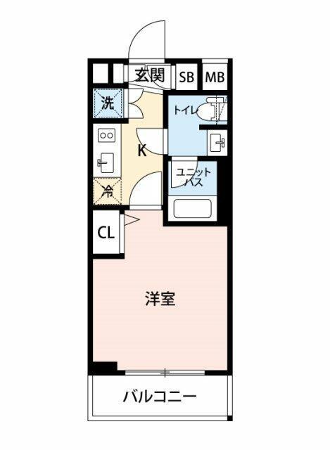 THE PREMIUM CUBE G 大崎(1K/3階)の間取り写真