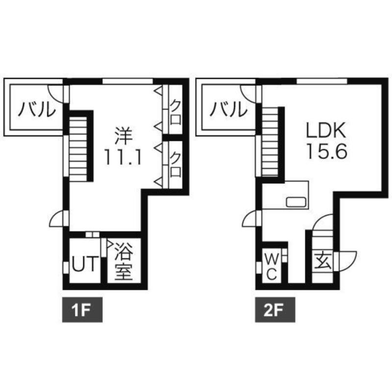 ポラリス美園(1LDK/3階)の間取り写真