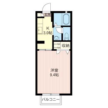 レジデンス タオ A(1K/1階)の間取り写真