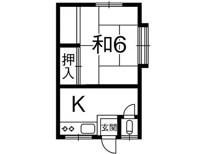 のぞみ荘(1K/2階)の間取り写真
