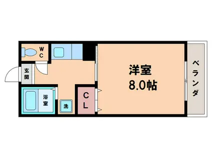 苅田ワイエスマンション(1DK/1階)の間取り写真