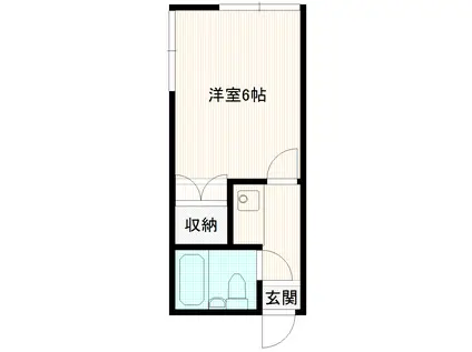 小川ハイツ(1K/1階)の間取り写真