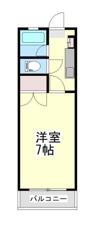 サンパティークヴェール(1K/5階)の間取り写真