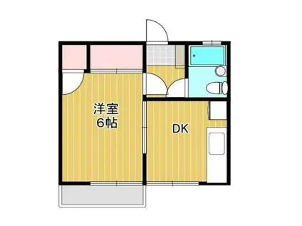 ダイヤパークフジカワ(1DK/2階)の間取り写真