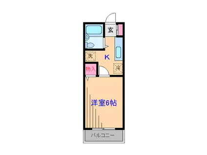 日吉台ハウス(1K/1階)の間取り写真