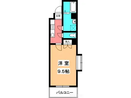 ヴィラサウス持田(1K/6階)の間取り写真