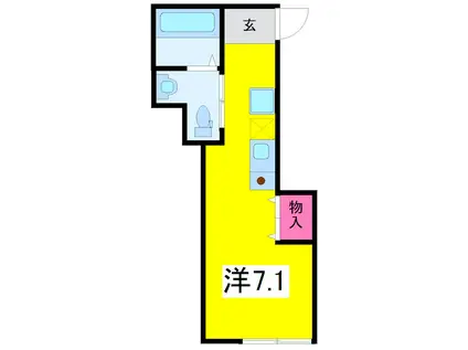 WIFI SET 001(ワンルーム/2階)の間取り写真