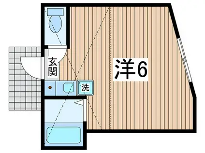 ユナイト稲田ウエストミンスター(ワンルーム/1階)の間取り写真
