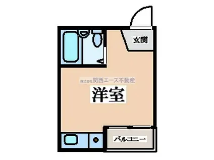 トマトハイツ菱屋西(ワンルーム/2階)の間取り写真