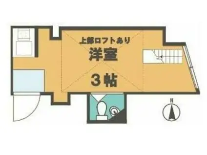 AQUAレジデンス中井(ワンルーム/1階)の間取り写真