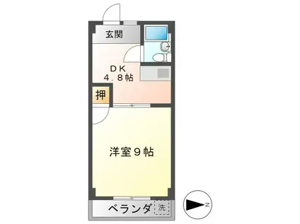 AQUA STAGE みなと(1K/5階)の間取り写真