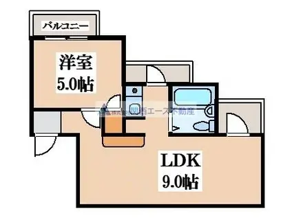 アメニティー大東2番館(1LDK/3階)の間取り写真