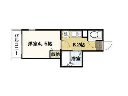 メゾフォルテ大宮(1K/1階)の間取り写真