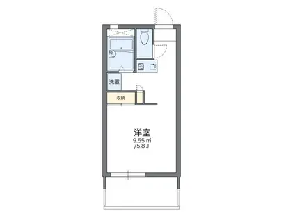 レオパレスツインズ加島壱番館(1K/3階)の間取り写真