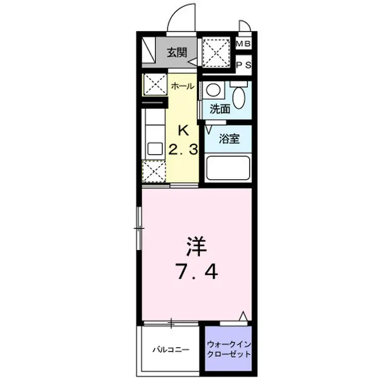 トレス中田 2階階 間取り