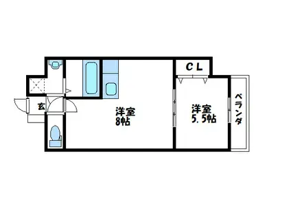 セリオンパレス(1LDK/3階)の間取り写真