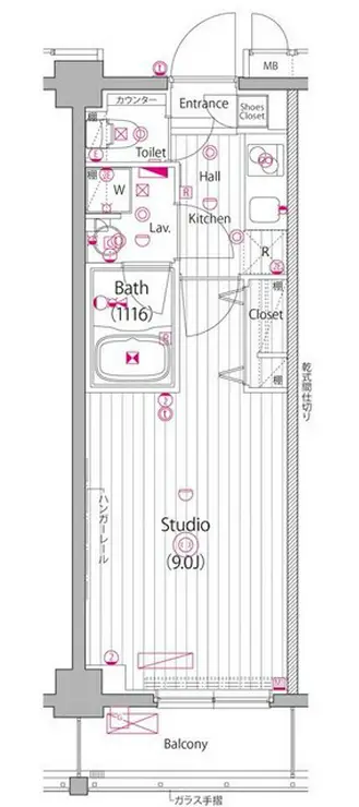 ガーラ・ヒルズ新宿 2階階 間取り