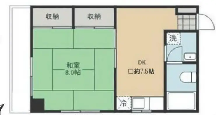 第1コーポムラハシ 2階階 間取り
