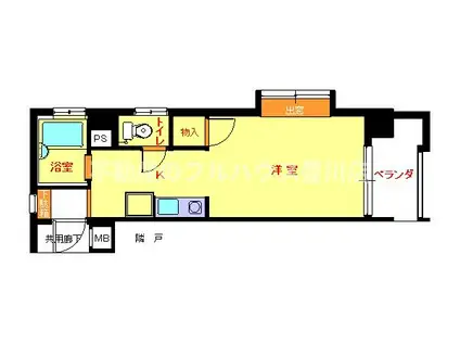 ガーデンハイツ石黒(1K/5階)の間取り写真