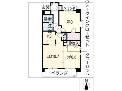 レルシール(2LDK/2階)の間取り写真