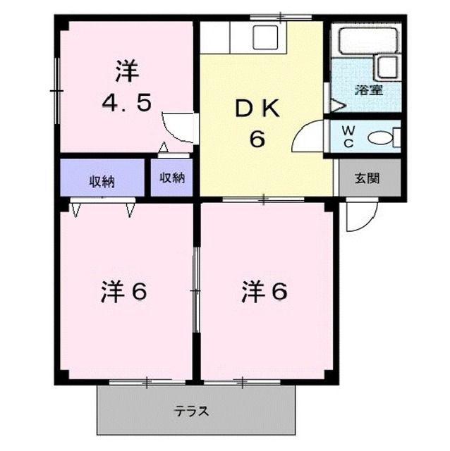 シティハイツたかはし(3DK/1階)の間取り写真
