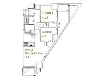 スプランディッド西日暮里(2LDK/7階)の間取り写真