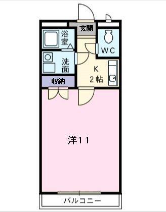 マルシェアイ(1K/2階)の間取り写真