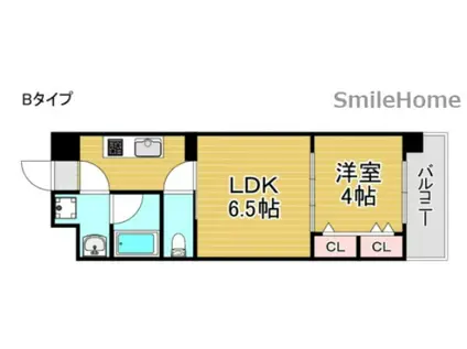 プランドール天王寺サウス(2K/1階)の間取り写真