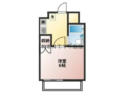 豊強ビル(1K/7階)の間取り写真