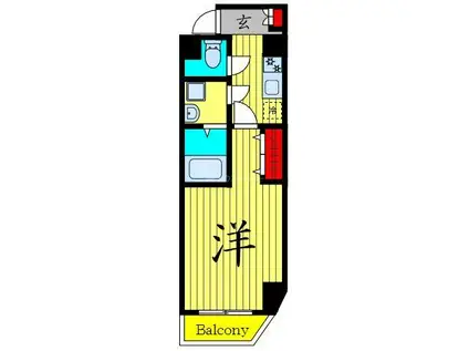 GLEE RESIDENCE(1K/2階)の間取り写真