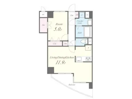 クレール小石川(1LDK/3階)の間取り写真