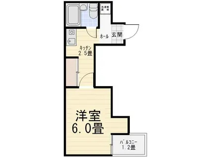 パークパレス綾瀬(1K/5階)の間取り写真