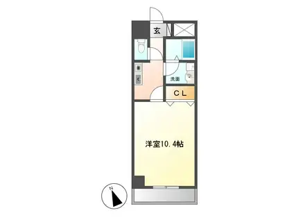 M-STAGEAOI(1K/9階)の間取り写真