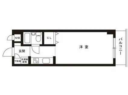 ジュネス北在家(ワンルーム/4階)の間取り写真