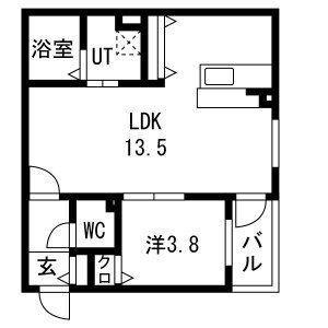 NAGOYA THE BASE(1LDK/1階)の間取り写真