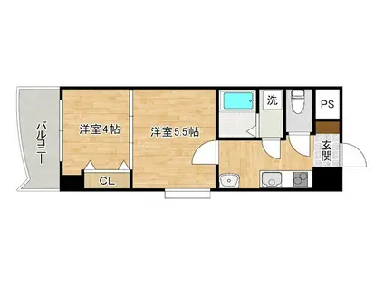 ロイヤルマジェスティ(2K/12階)の間取り写真