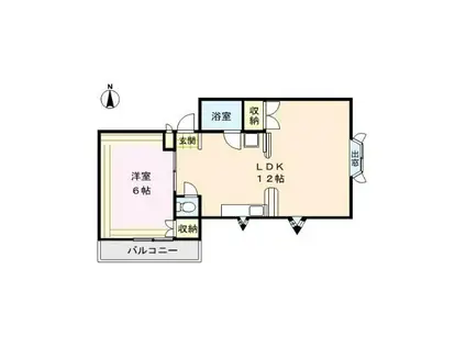 図景アーバン(1LDK/5階)の間取り写真