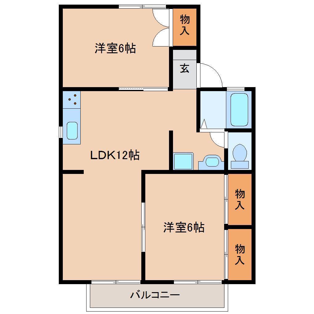 ファーストコーポ八千代(2LDK/1階)の間取り写真