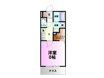 GRAVURE DE PRIER(1K/2階)の間取り写真