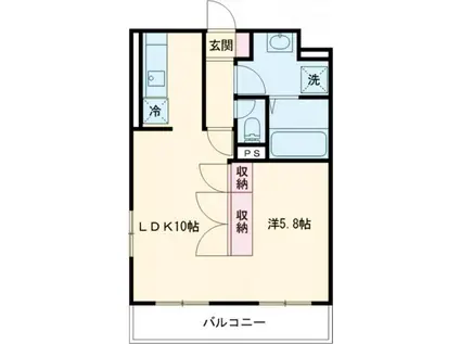 ミウ・ベリーベル(1LDK/1階)の間取り写真