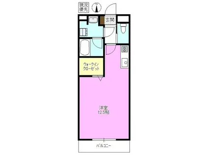 アライブIV(ワンルーム/3階)の間取り写真