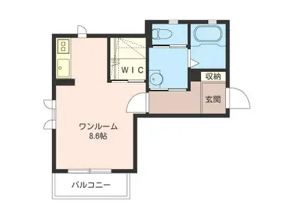 アルバーナ(ワンルーム/2階)の間取り写真