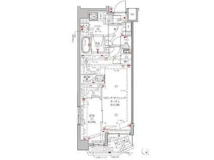 クレイシアIDZ練馬富士見台(1LDK/3階)の間取り写真