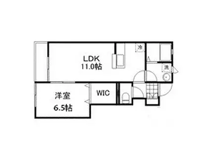 ラ・マノカルダ(1LDK/1階)の間取り写真