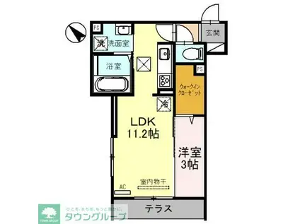 レジデンスマルニ(1LDK/3階)の間取り写真