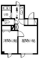 パークカトレア(1LDK/3階)の間取り写真